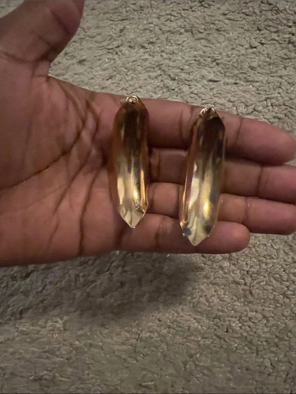 Gold and Silver Crystal-Accented Hoop Earrings